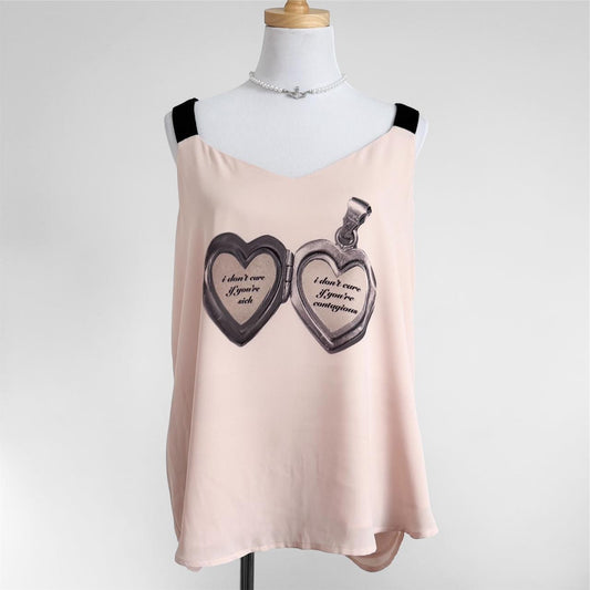 contagious locket velvet chiffon blouse (large)