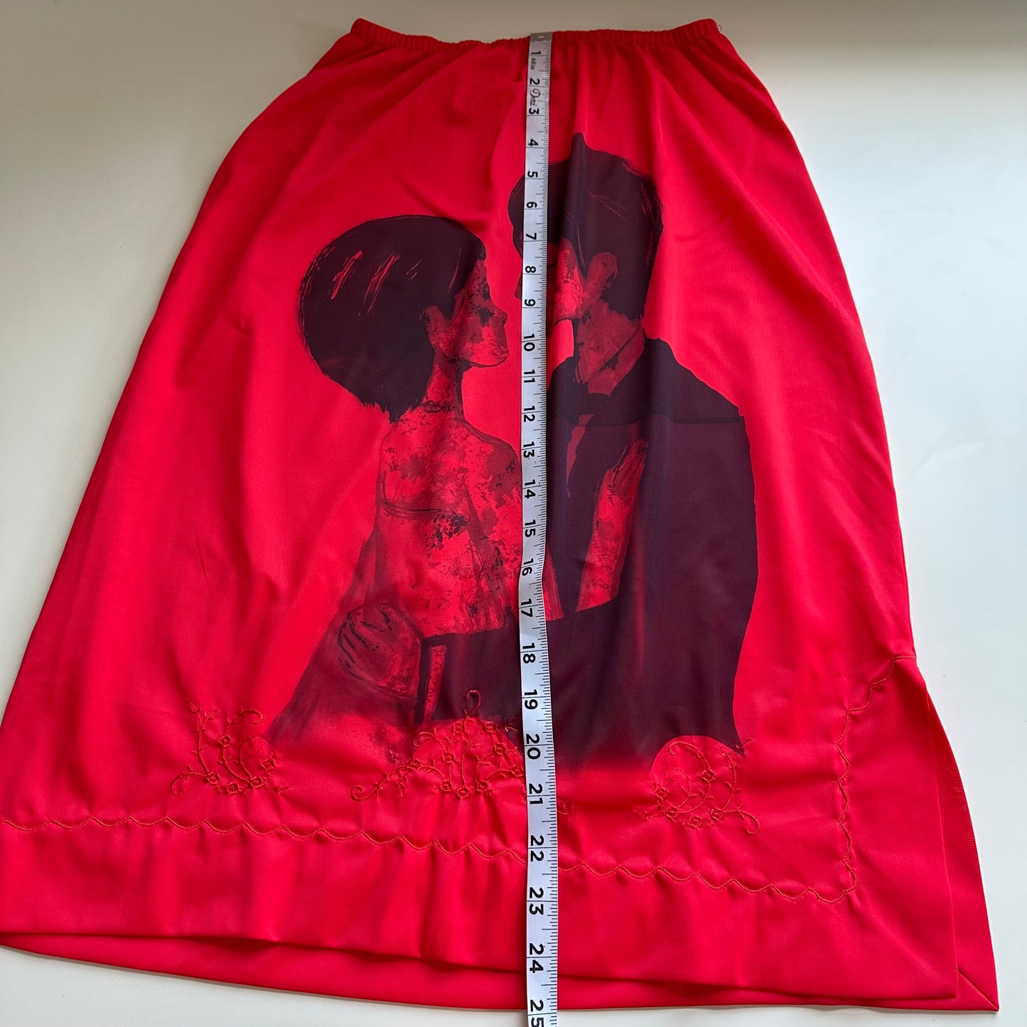 three cheers vintage red slip skirt (22”-30” waist)