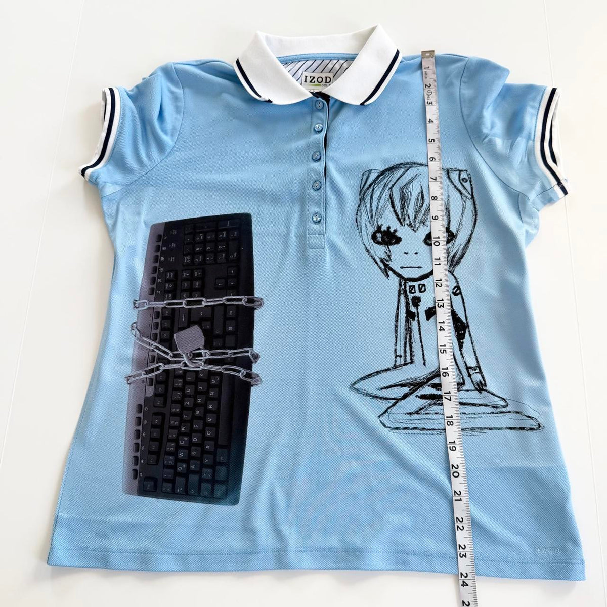 cyber core anime polo shirt (large)