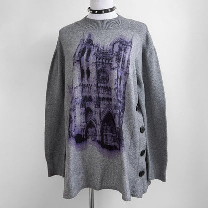 vkei cathedral button up sweater (xl)