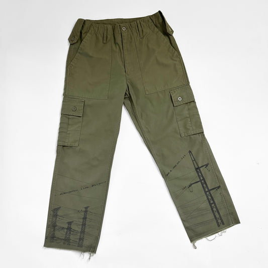 manga power lines military pants (30x27)