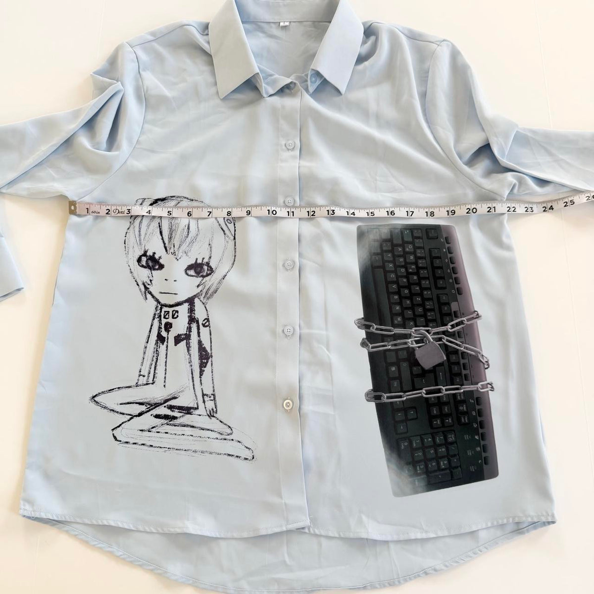 cyber core button up shirt (large)
