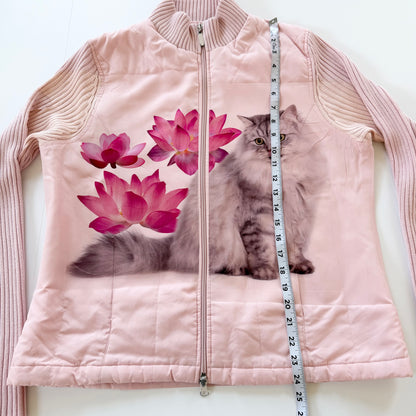 kitten puffer zip up (xl)