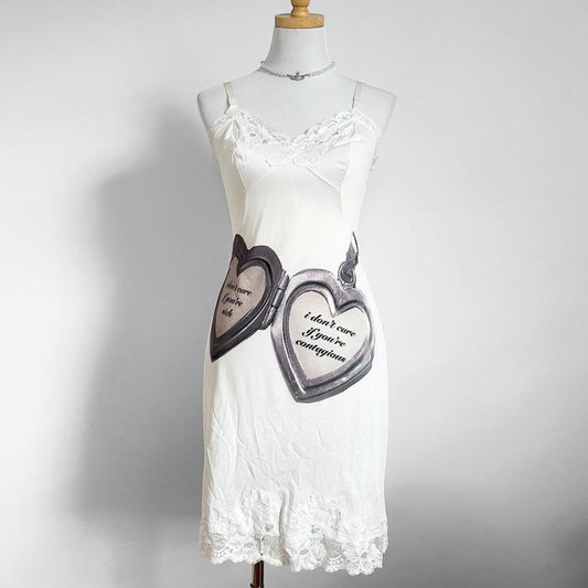 contagious locket vintage slip dress (s)