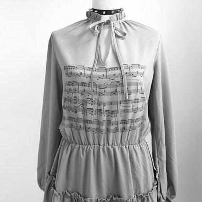 sheet music tiered dress (m)