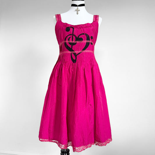 emo heart clef babydoll dress (large)