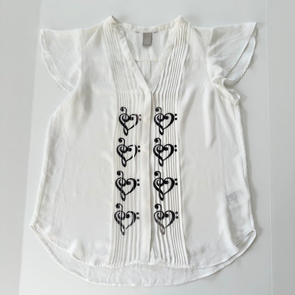 music clef heart blouse (m/l)