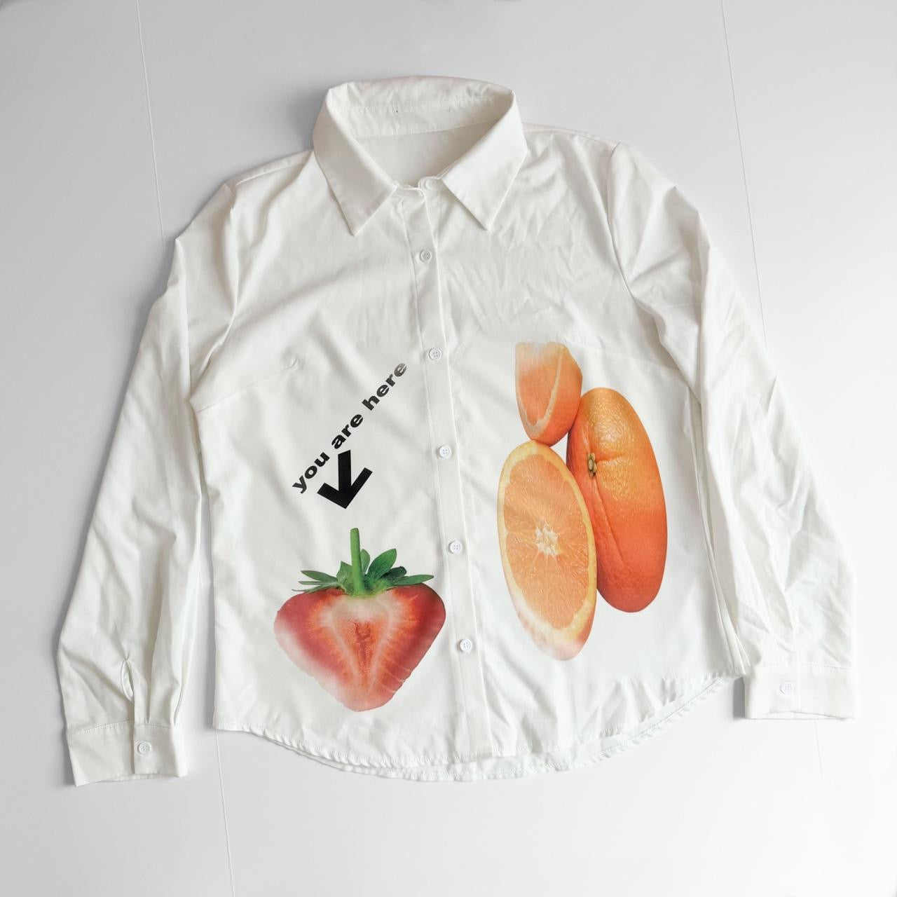 fruit polkadot shirt (large)