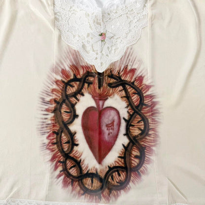 sacred heart slip cami and skirt set (m)