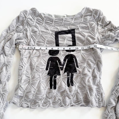 music love textured top (s)