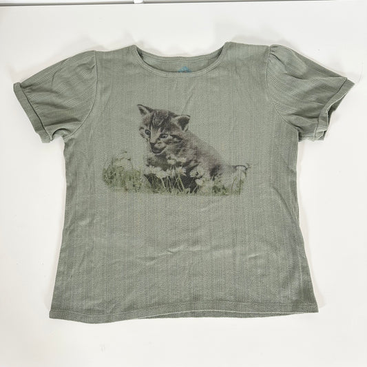 kitten pointelle baby tee (s)