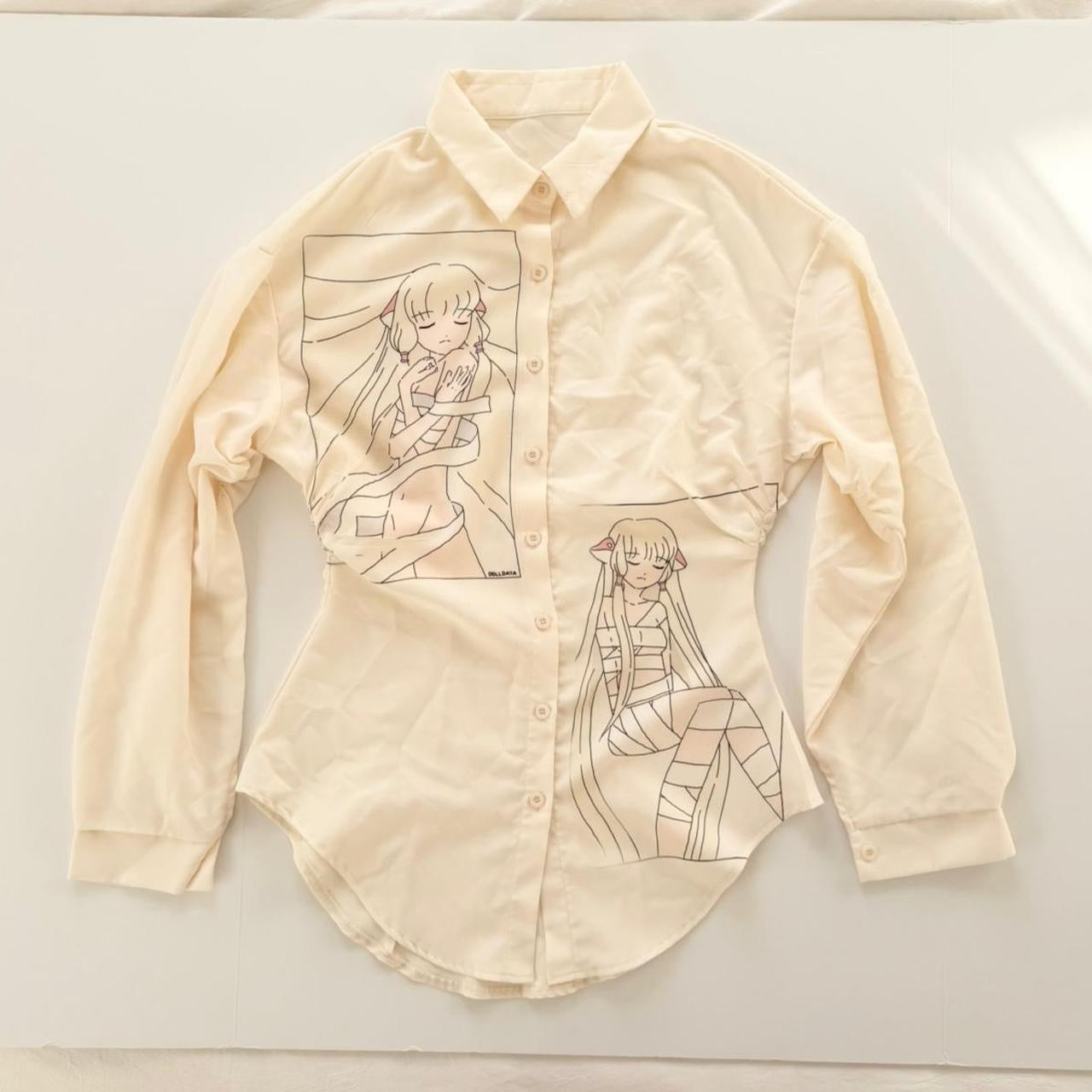 anime ruched shirt (m)