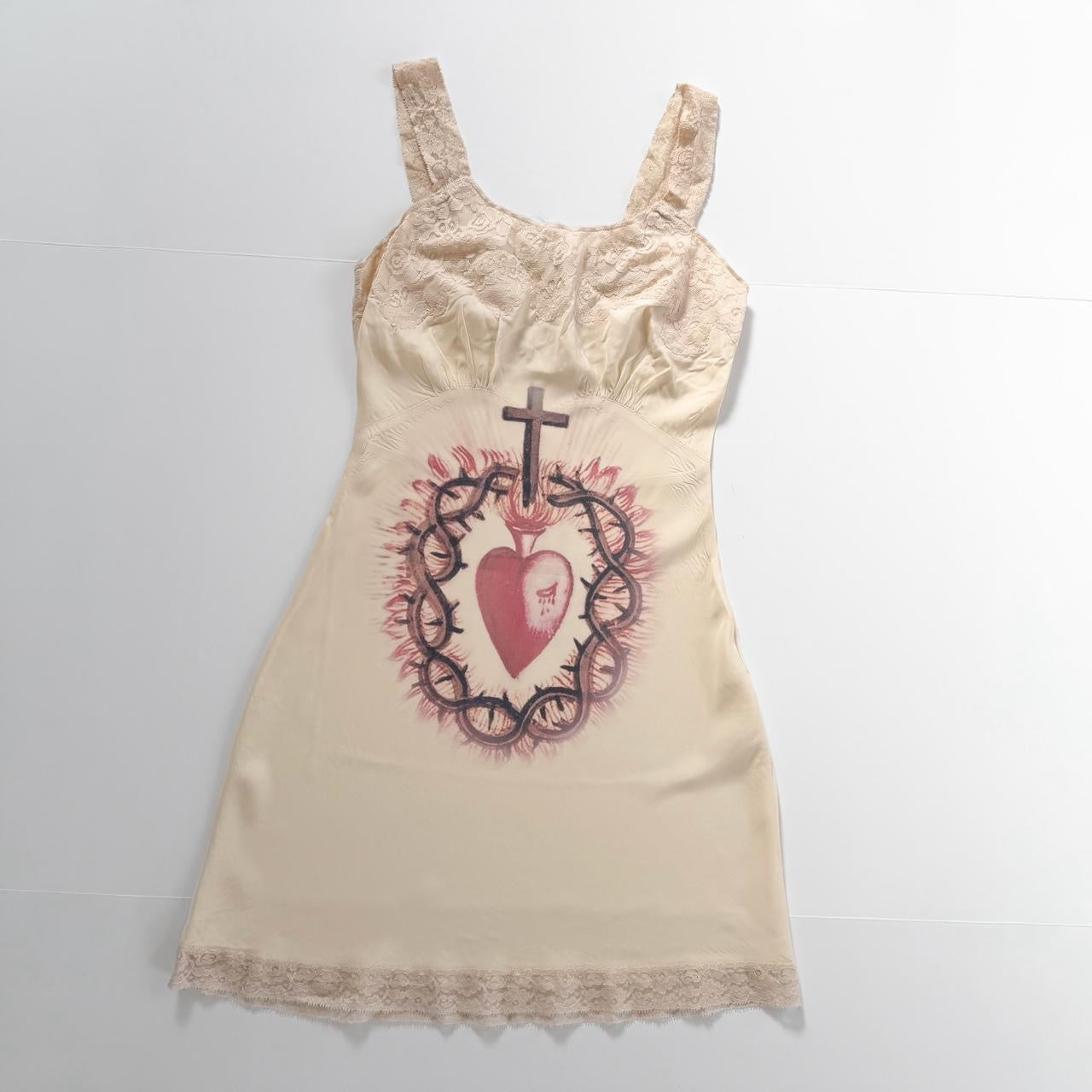 sacred heart vintage slip dress (s)