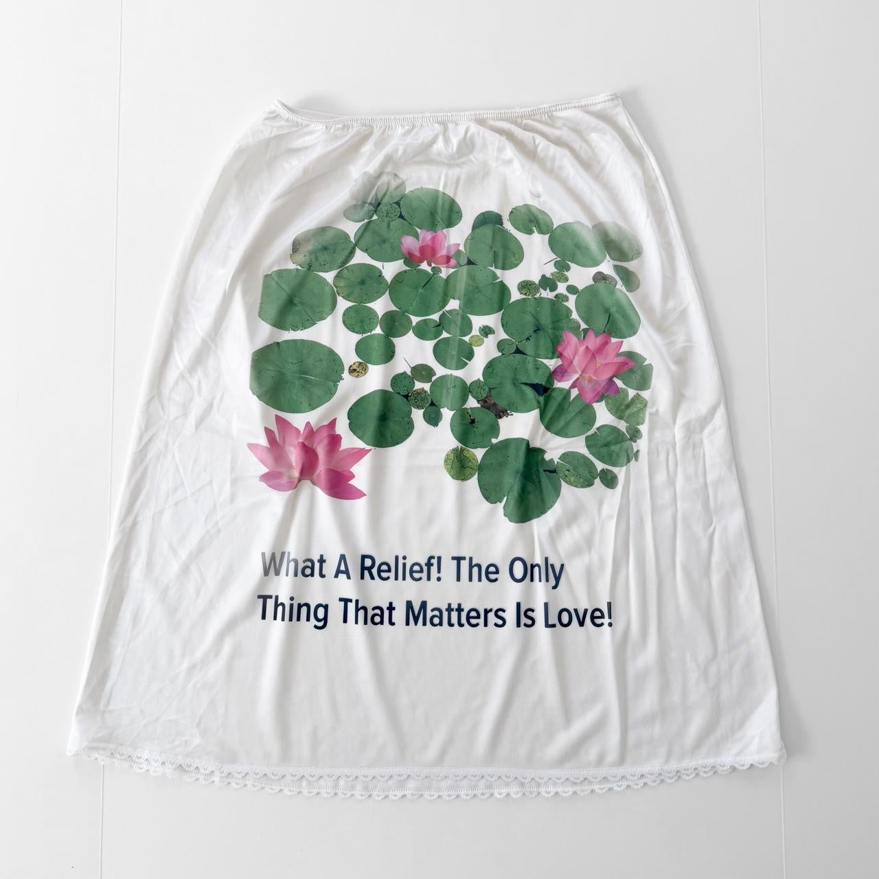 lily pads vintage slip skirt (large)