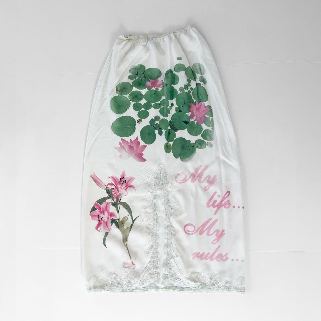 lily pad vintage maxi slip skirt (xs/s)