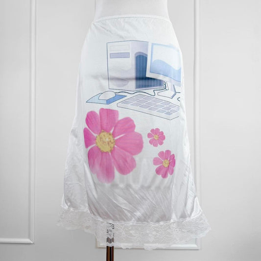 nostalgic clip art vintage slip skirt (m)