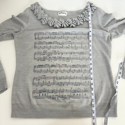 sheet music sweater (xl)