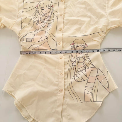 anime ruched shirt (m)