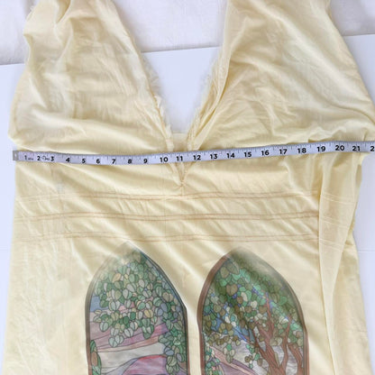 stained glass vintage chiffon maxi dress (xl)