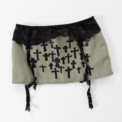 reworked rosary garter mini skirt (s/m)