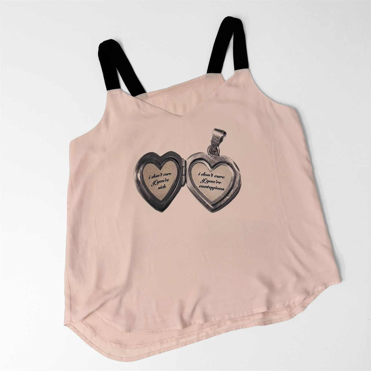 contagious locket velvet chiffon blouse (large)