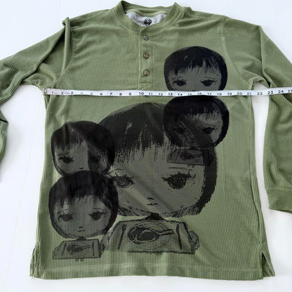 nervous girl men’s thermal shirt (m)