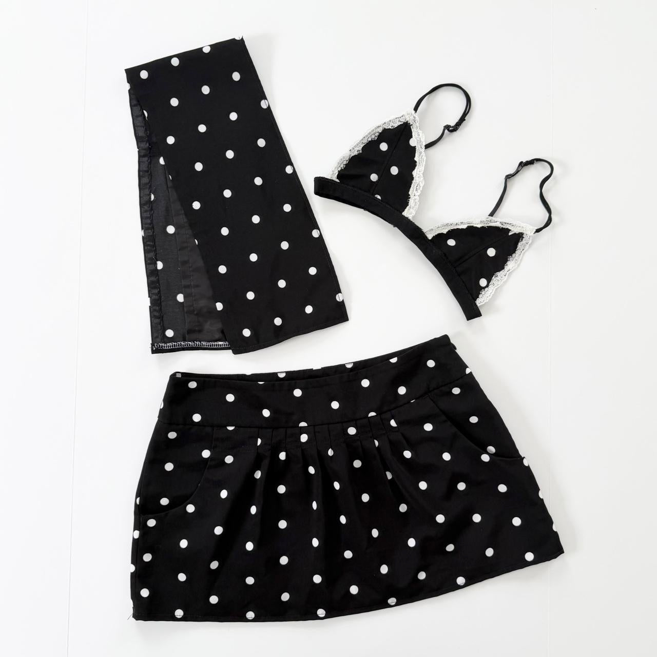 reworked polka dot 3 piece set