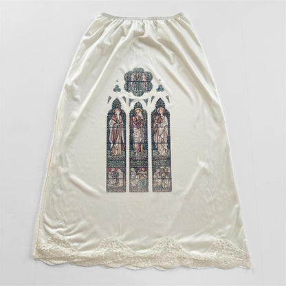 stained glass vintage slip skirt (s/m)
