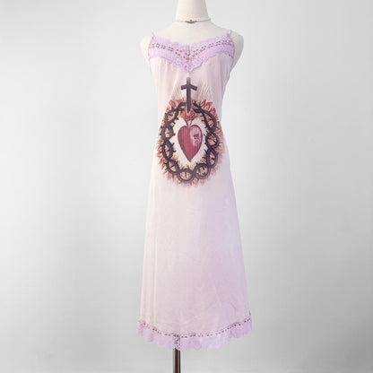 sacred heart vintage chiffon dress (large)