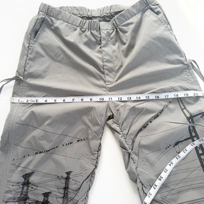 manga power lines tactical nylon ruched pants (m)