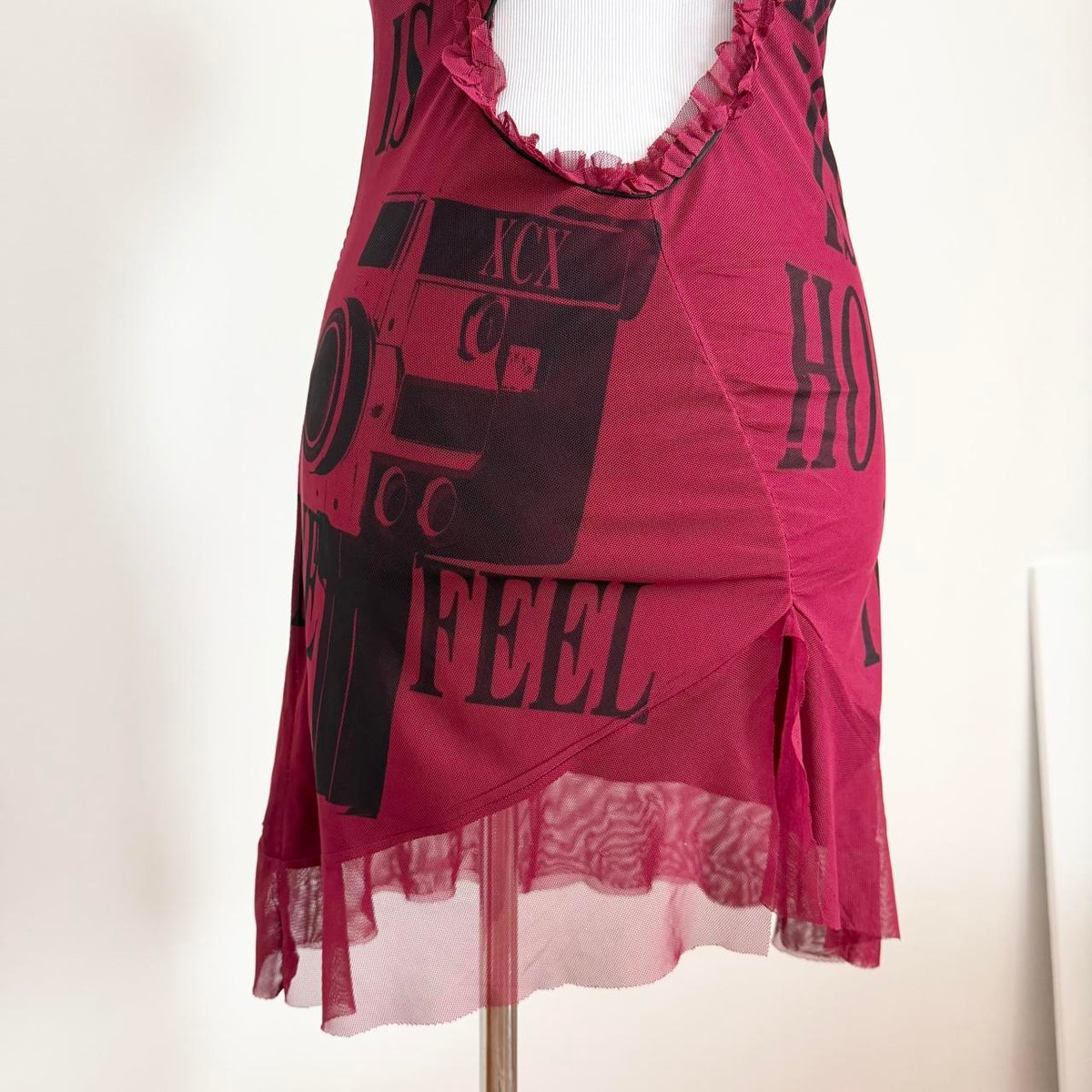 camera cutout mini dress (xs/s)