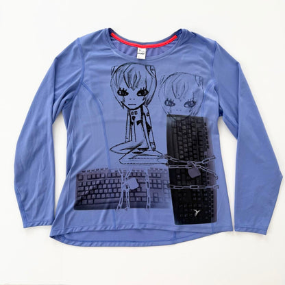 cyber anime athletic long sleeve top (large)