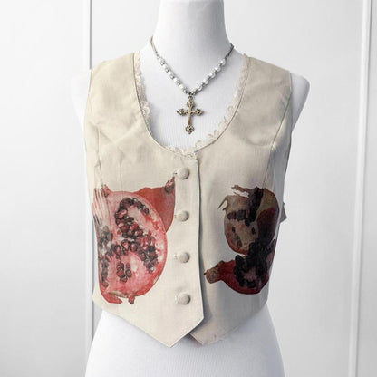 forbidden fruit vintage vest (large)