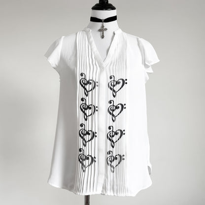 music clef heart blouse (m/l)