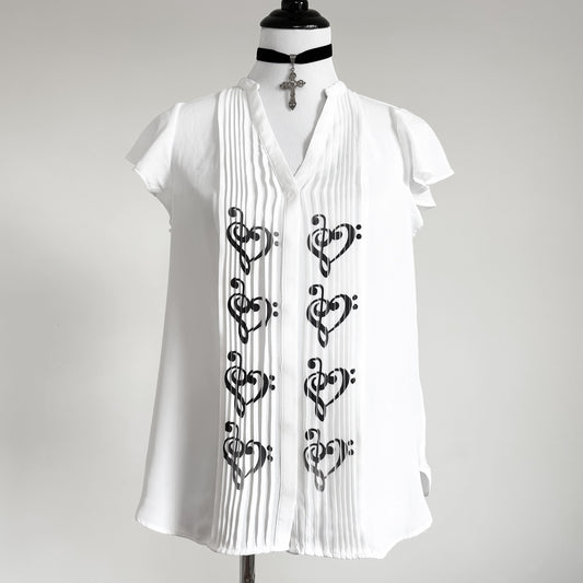 music clef heart blouse (m/l)