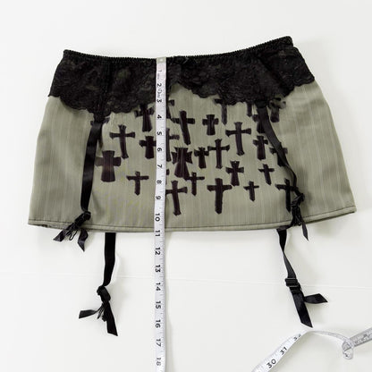 reworked rosary garter mini skirt (s/m)