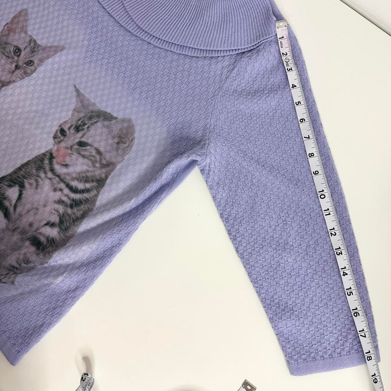 kitten knit half sleeve wide collar sweater (large)