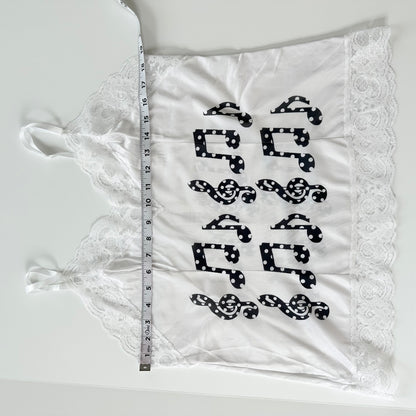 polka dot music notes slip cami (xxl)