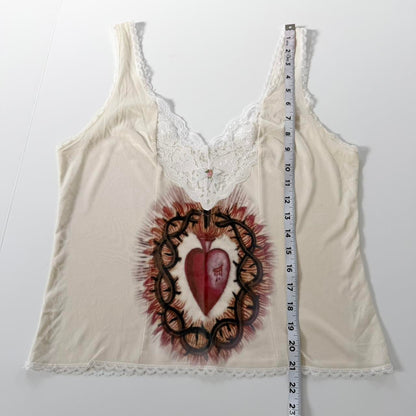 sacred heart slip cami and skirt set (m)