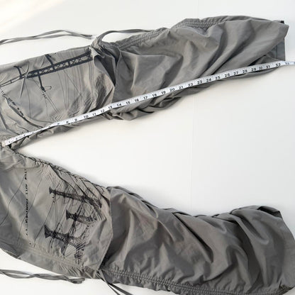manga power lines tactical nylon ruched pants (m)