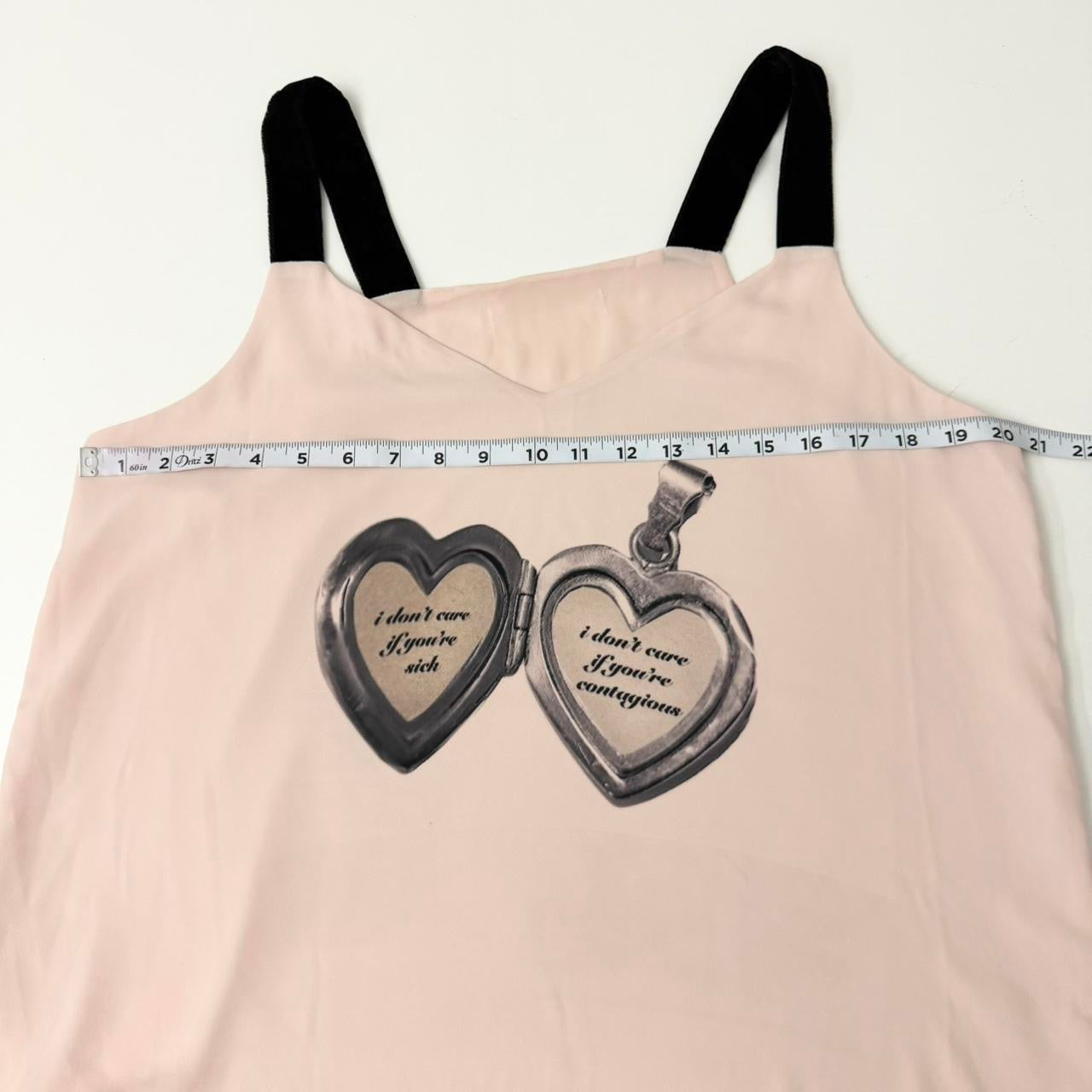 contagious locket velvet chiffon blouse (large)