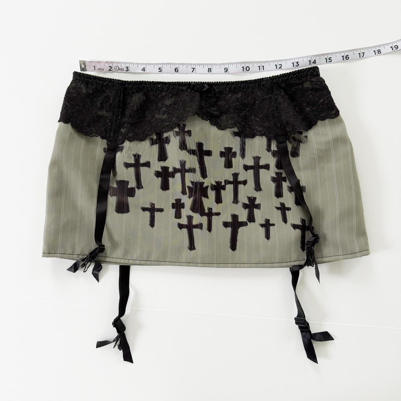 reworked rosary garter mini skirt (s/m)