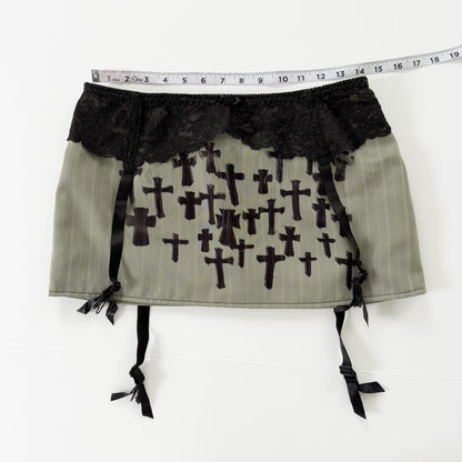 reworked rosary garter mini skirt (s/m)