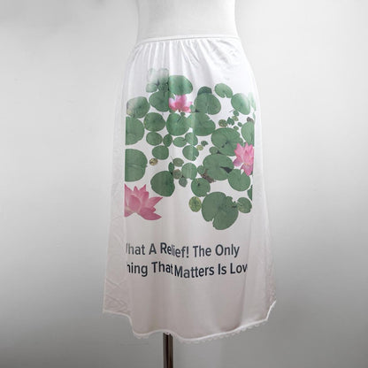 lily pads vintage slip skirt (large)
