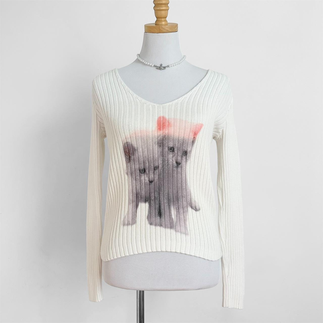 kittens cotton sweater (s/m)
