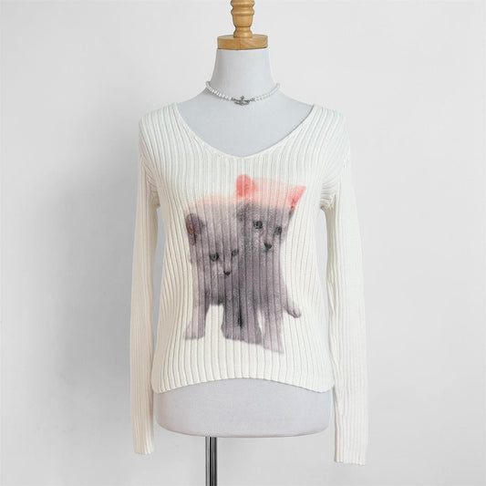 kittens cotton sweater (s/m)