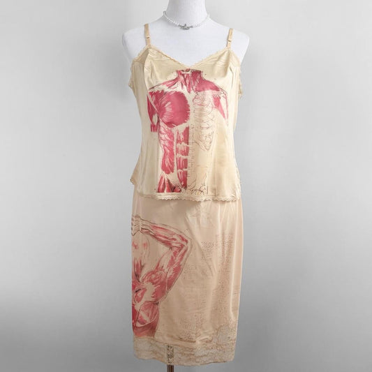 anatomy slip cami and skirt set (large)