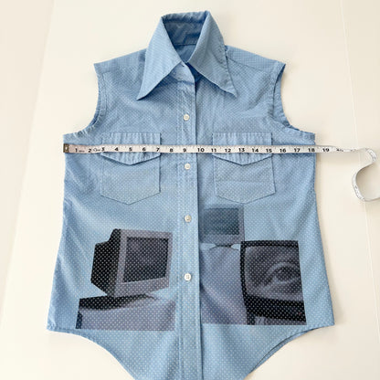 cyber core button up (xs)