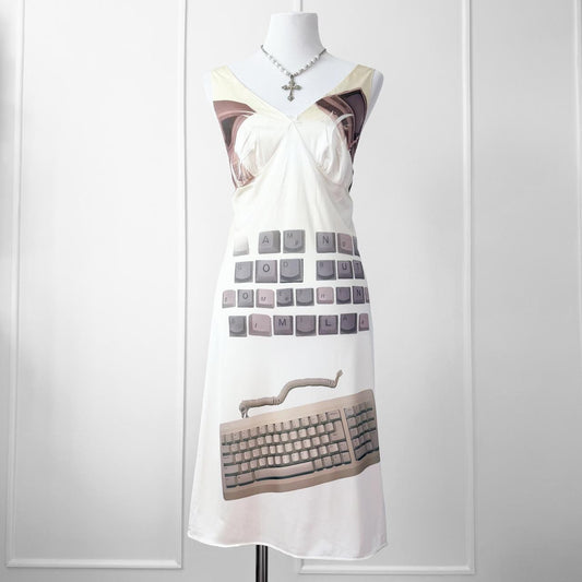 cyber core vintage slip dress (xxl)