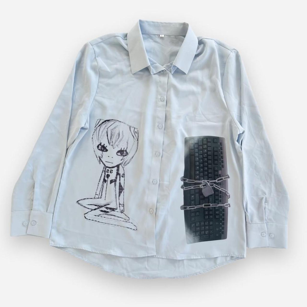 cyber core button up shirt (large)